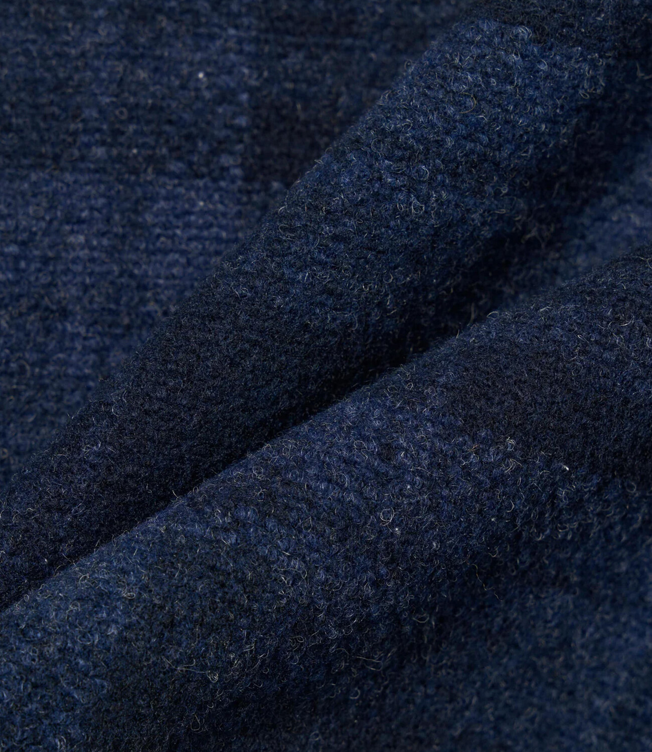 Cardigan moh check fleece - Navy