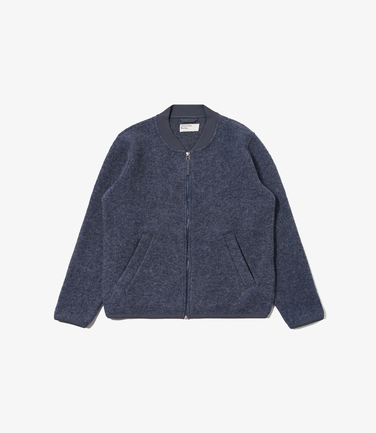 Zip Bomber - Wool Fleece slate blue