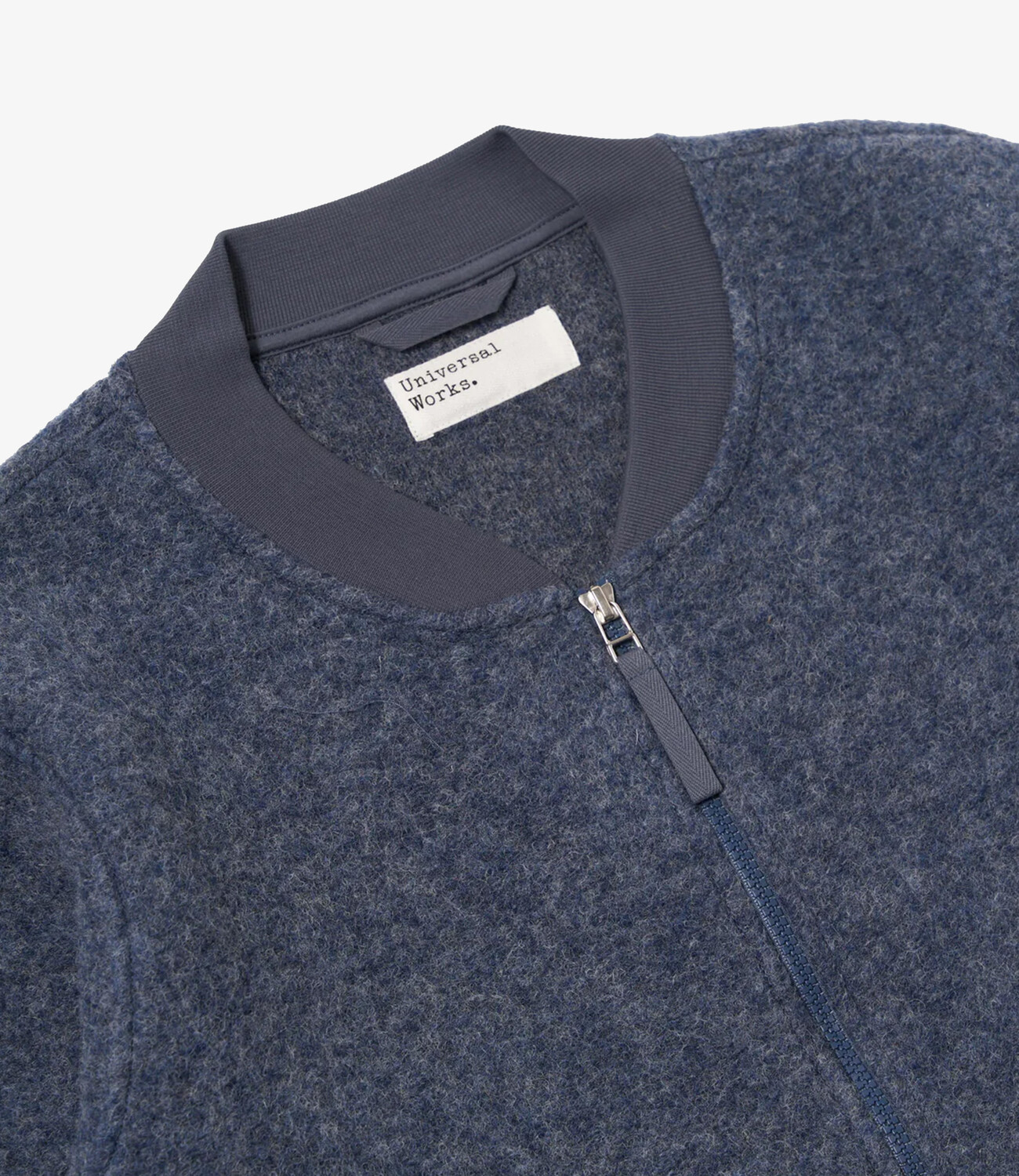 Zip Bomber - Wool Fleece slate blue