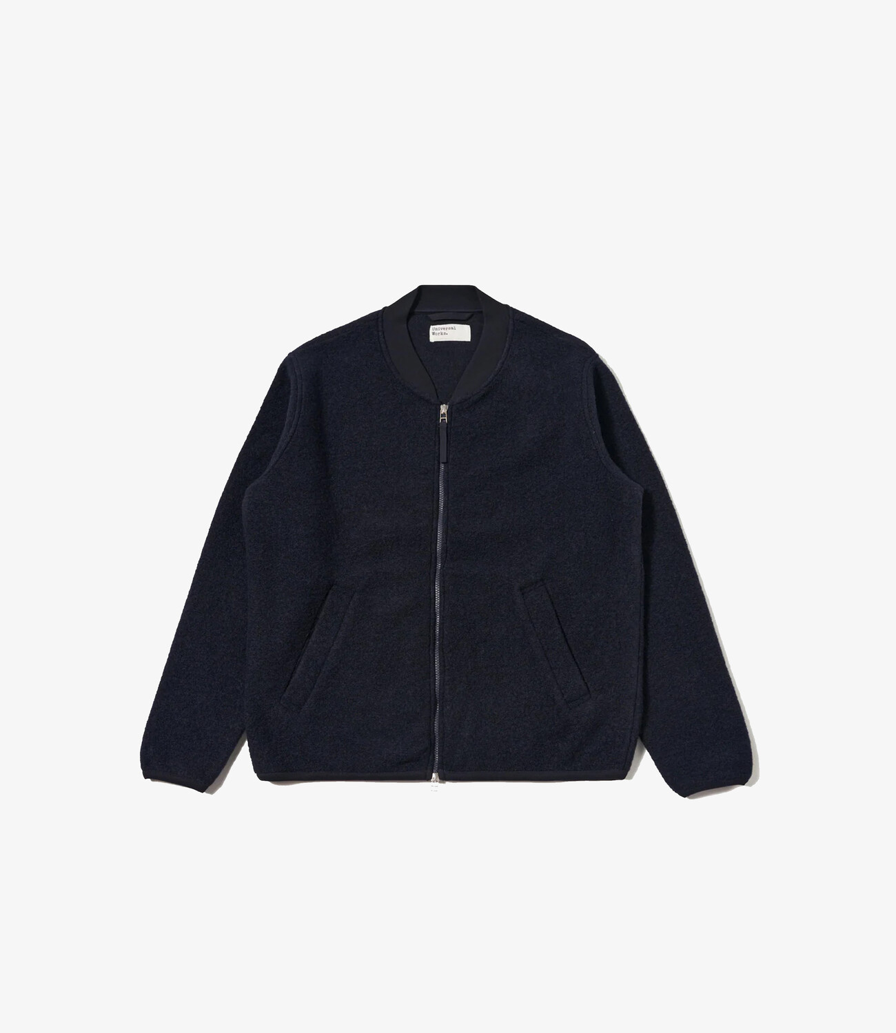 Zip Bomber - Wool Fleece navy