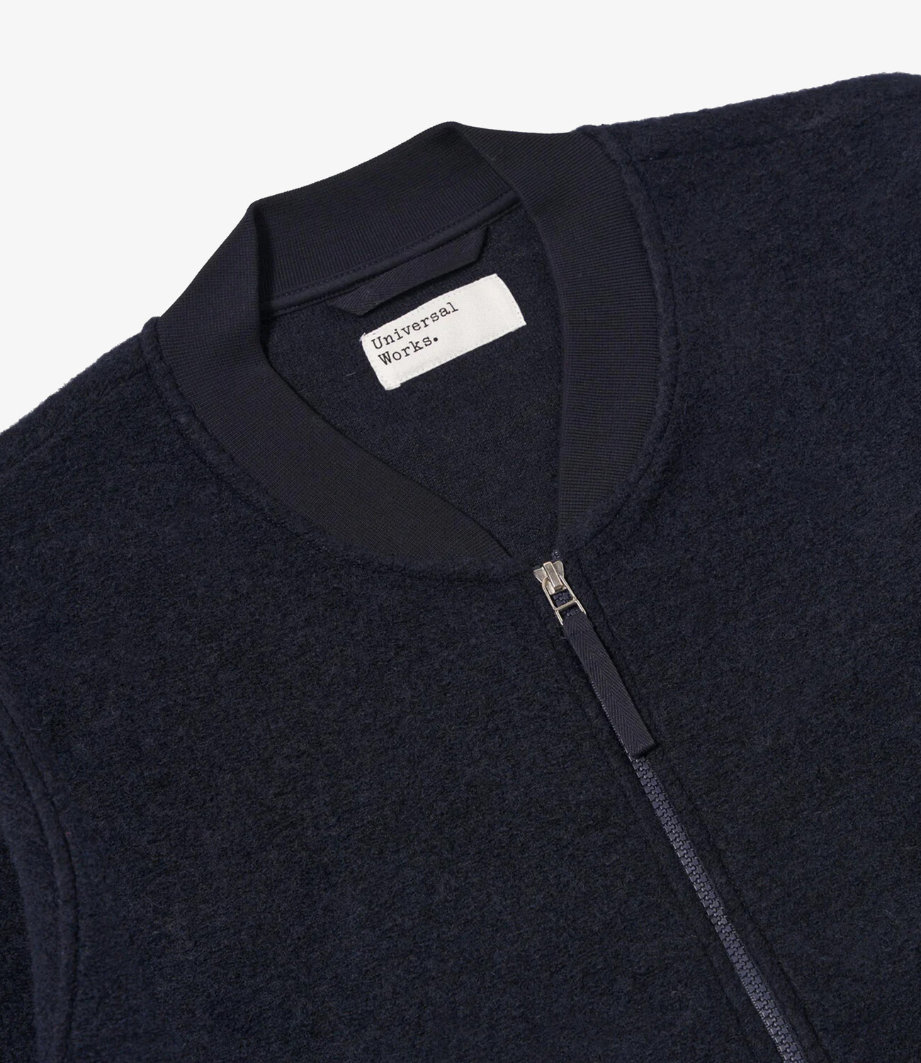 Zip Bomber - Wool Fleece navy