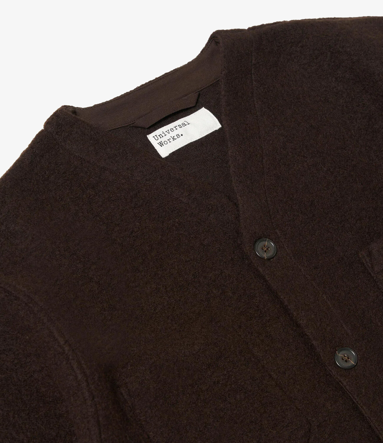 Wool Fleece Cardigan - Brown