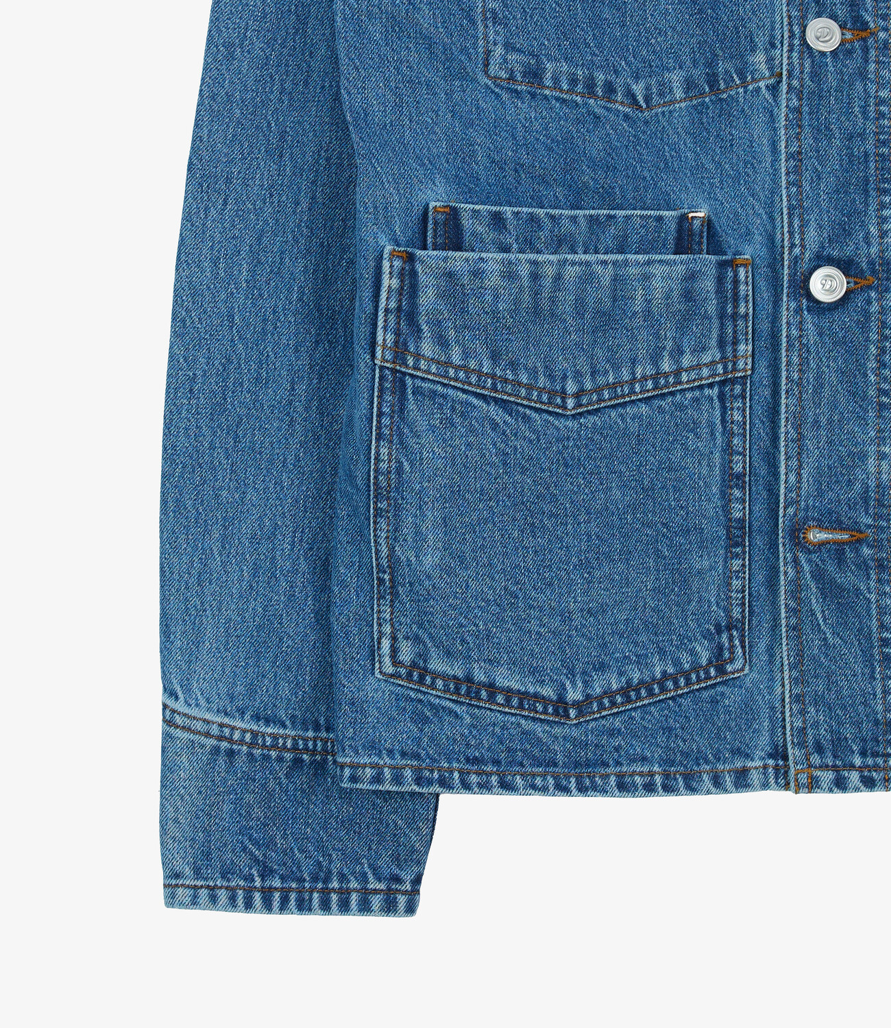 Work chore jacket - Bleach wash