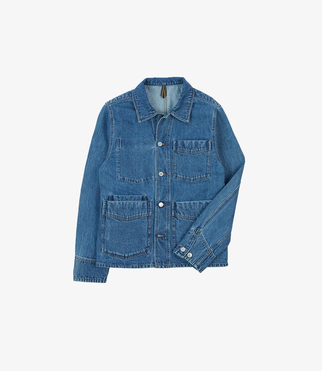 Drake's Work chore jacket - Bleach wash