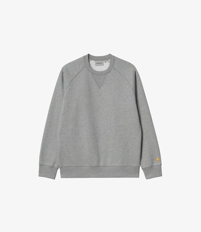 Carhartt WIP Chase Sweat - Grey heather/Gold