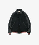 Dehen 1920 Raglan Varsity Jacket - Black/Black