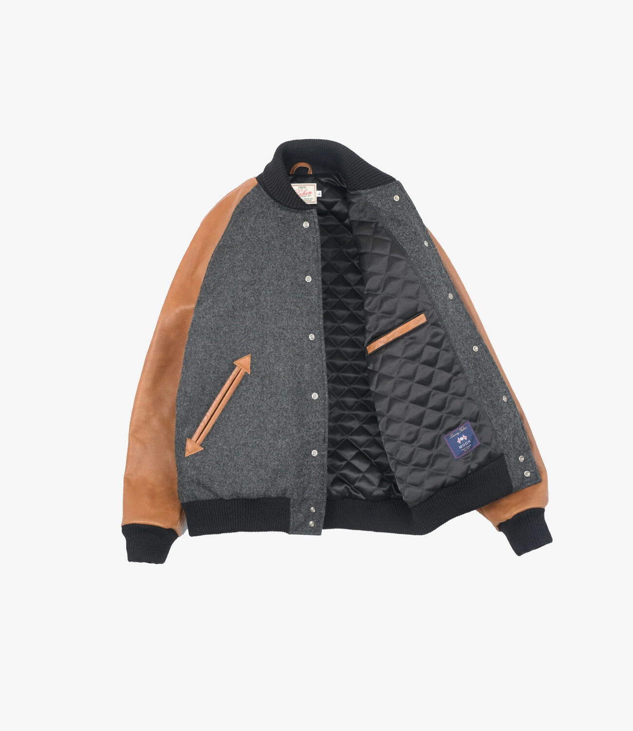 Raglan Varsity Jacket - Granite/AntiqueRust