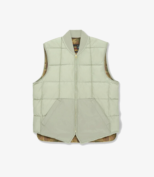 Fortela Woven vest w/camo lining - Light green