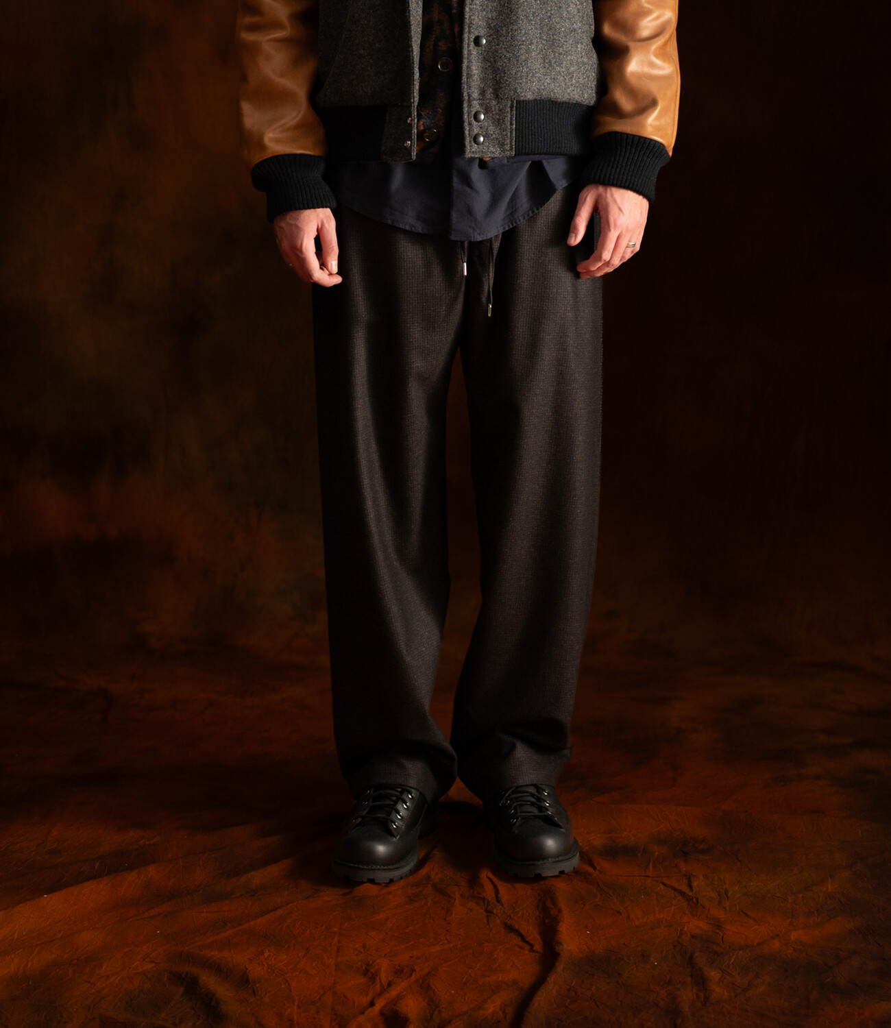 Samurai trousers - Dark brown houndstooth
