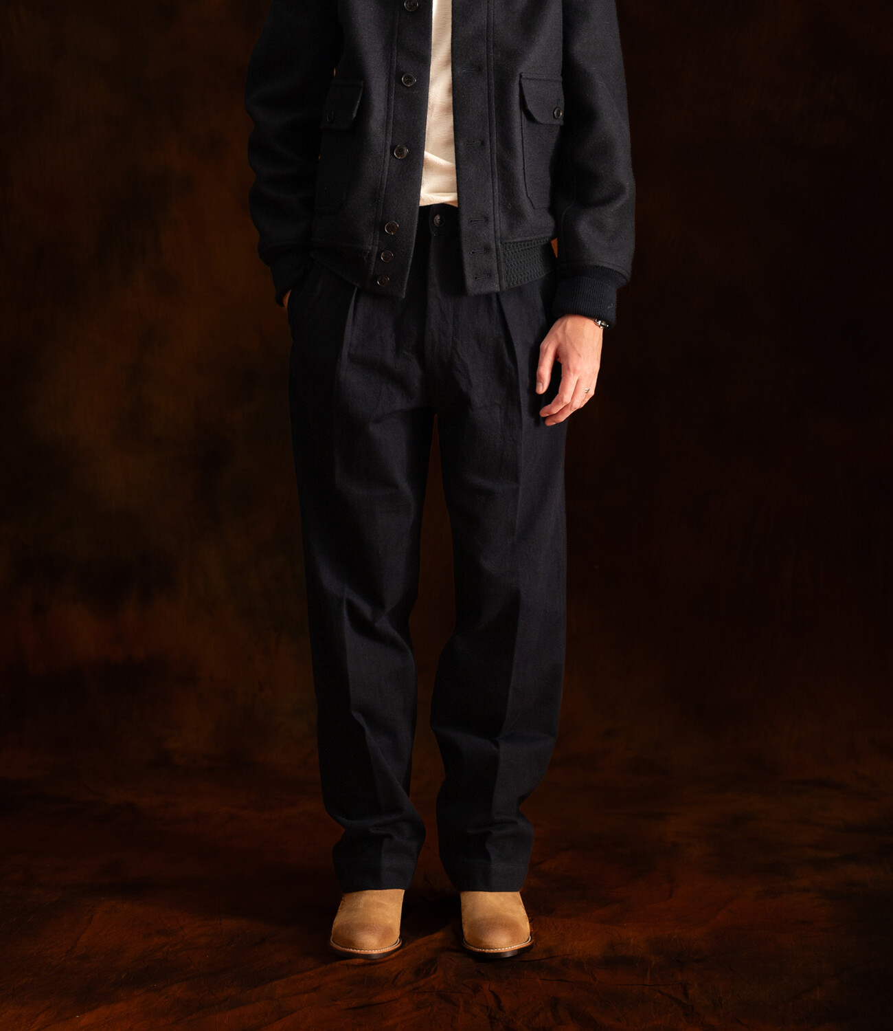 Cotton wool trousers - Blue