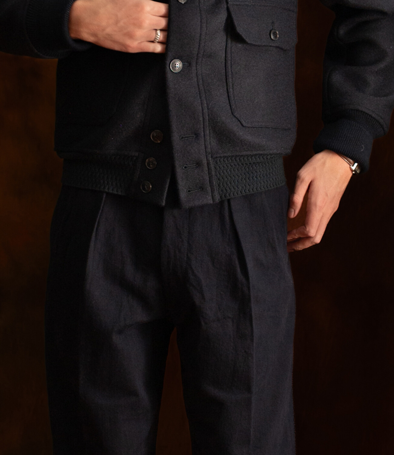 Cotton wool trousers - Blue