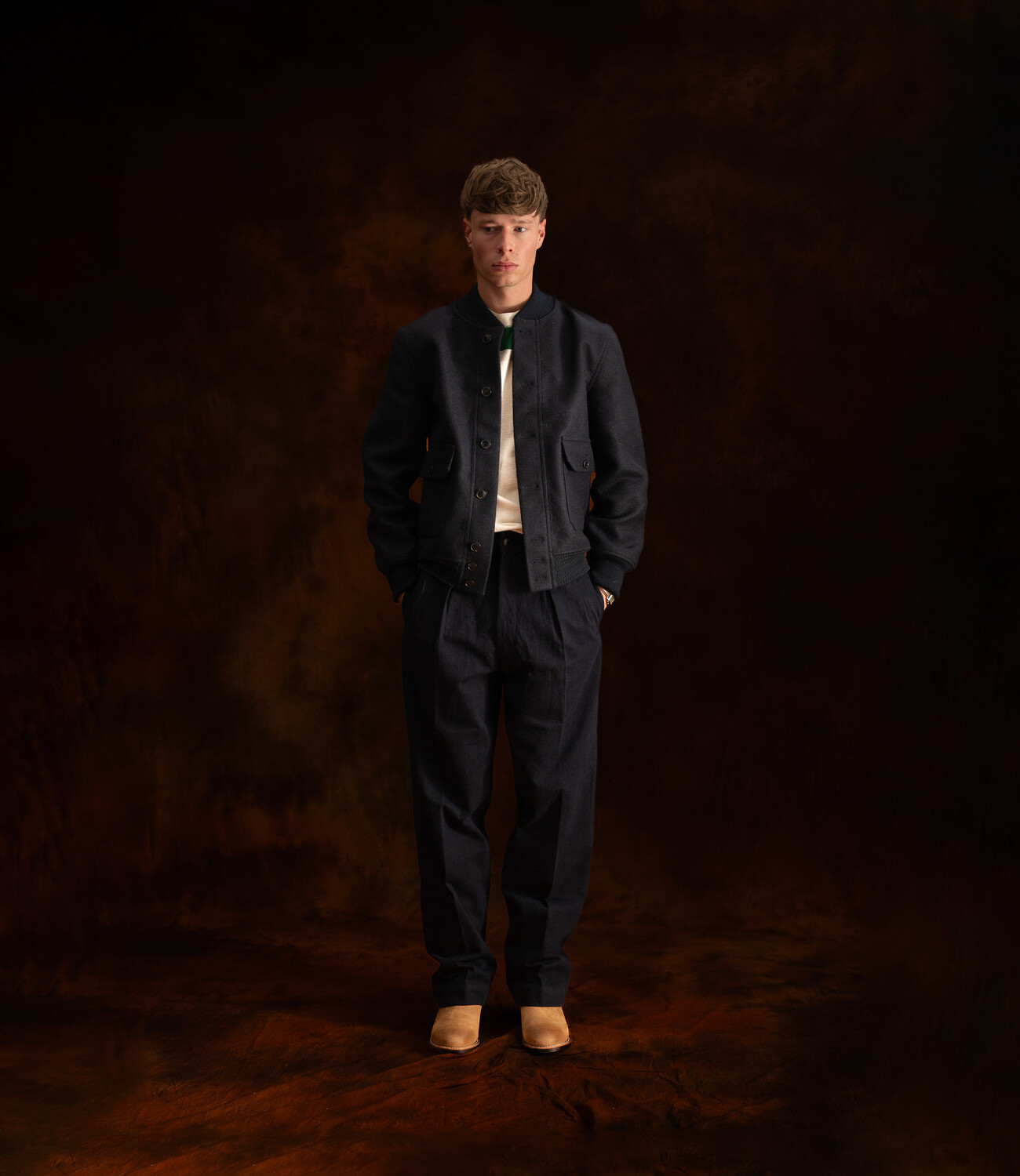 Cotton wool trousers - Blue