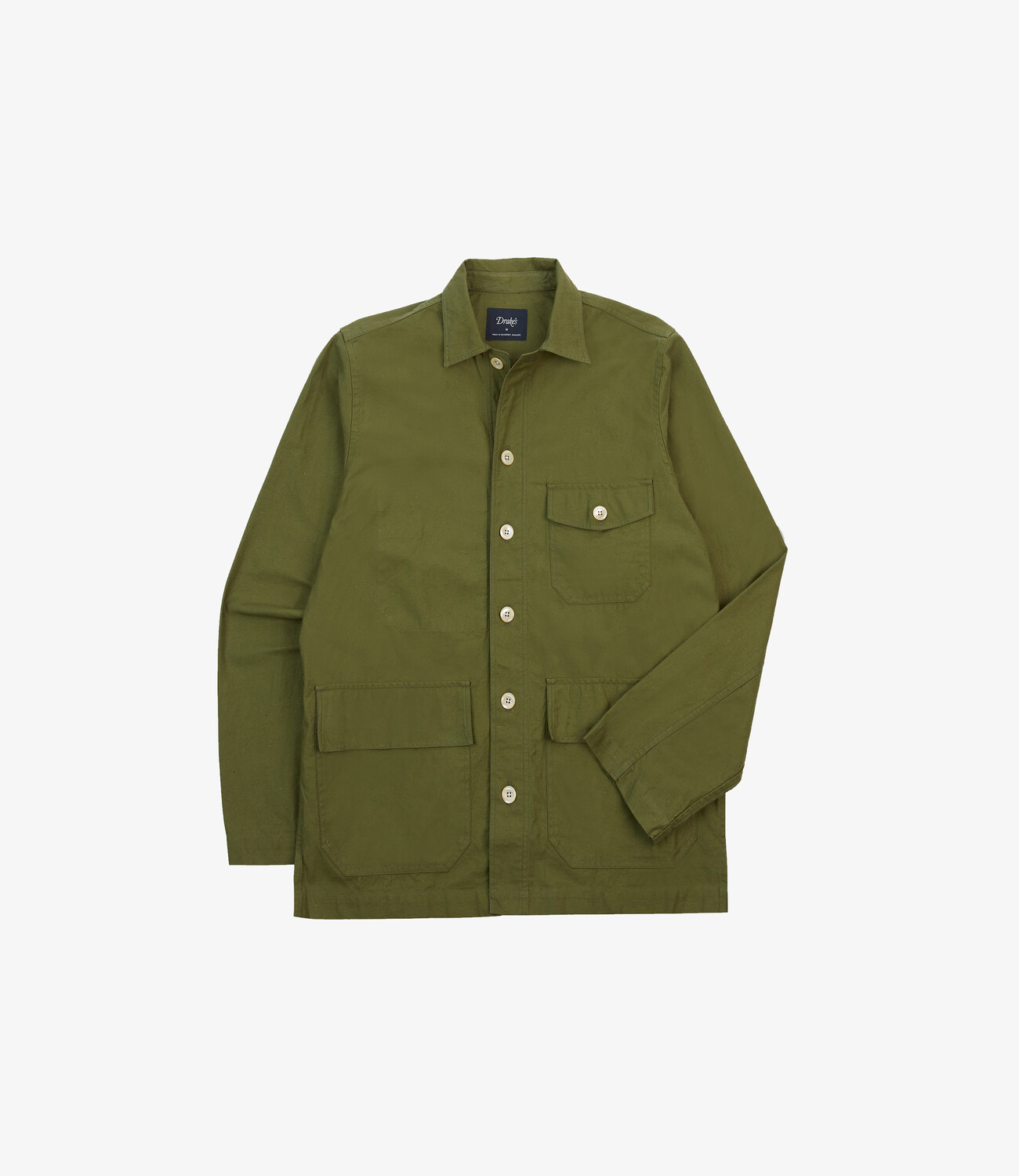 Cotton overshirt - jacket - Olive