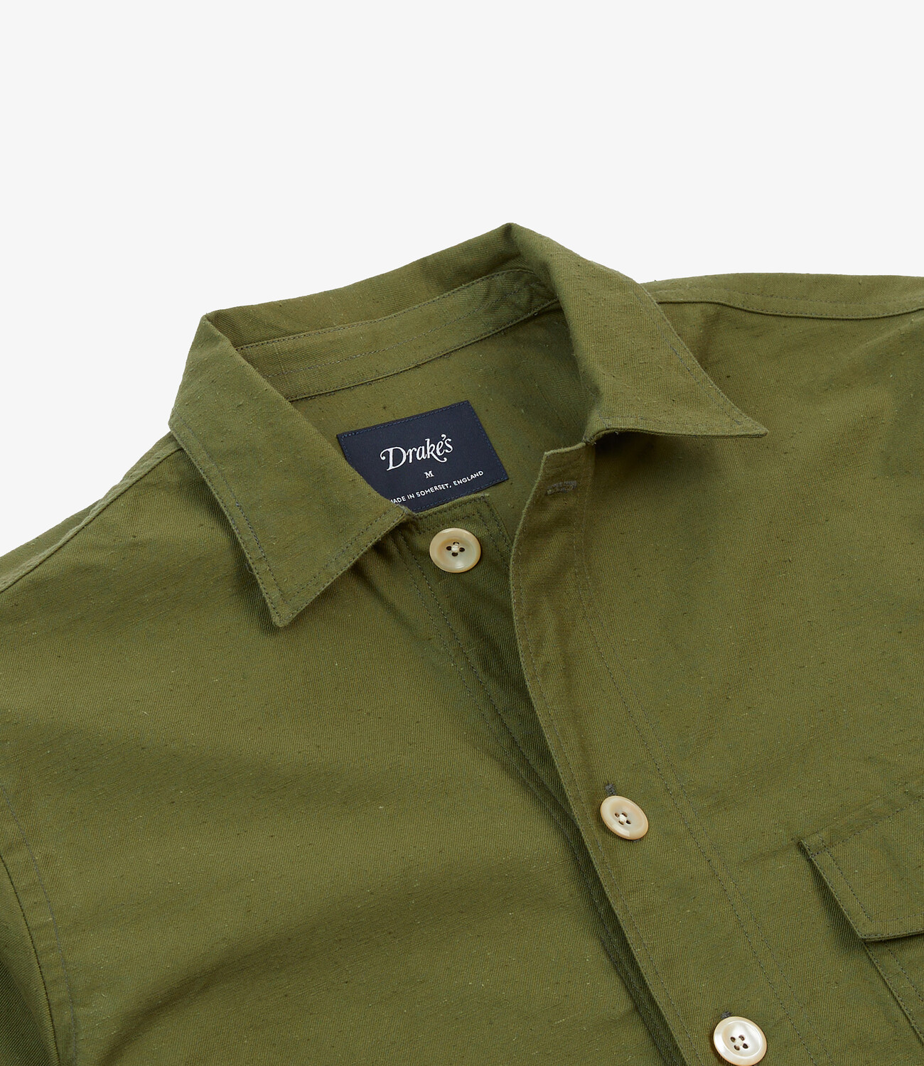 Cotton overshirt - jacket - Olive