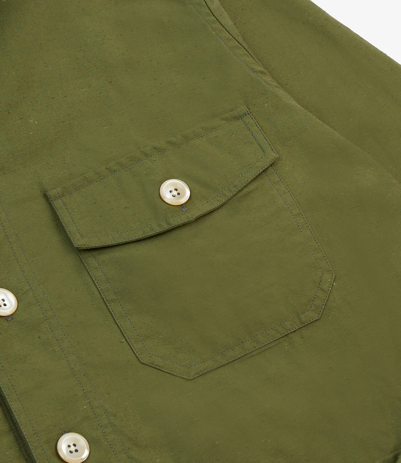 Cotton overshirt - jacket - Olive