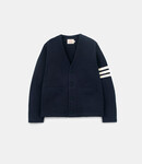 Dehen 1920 Slouchy Varsity Cardigan - Dark navy