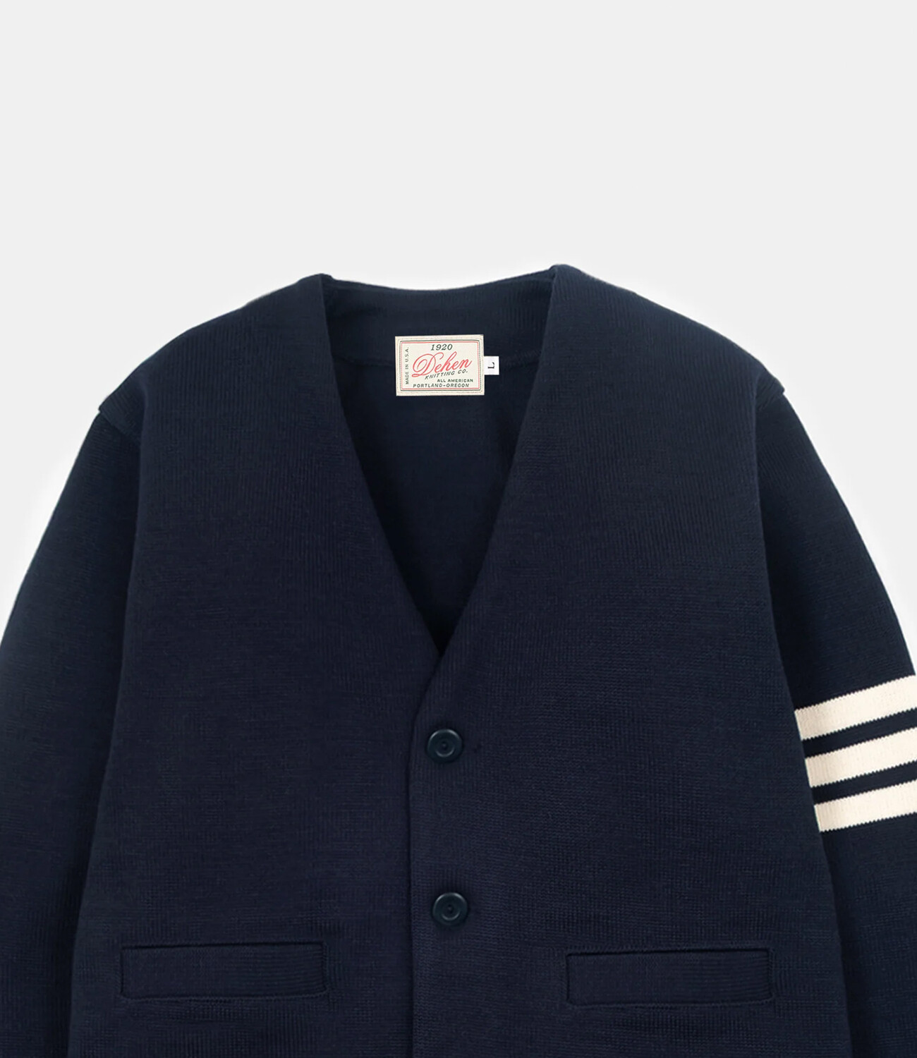 Slouchy Varsity Cardigan - Dark navy