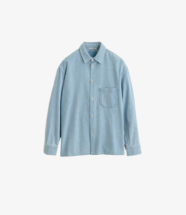 A Kind of Guise Gusto Shirt - Distressed stripe denim