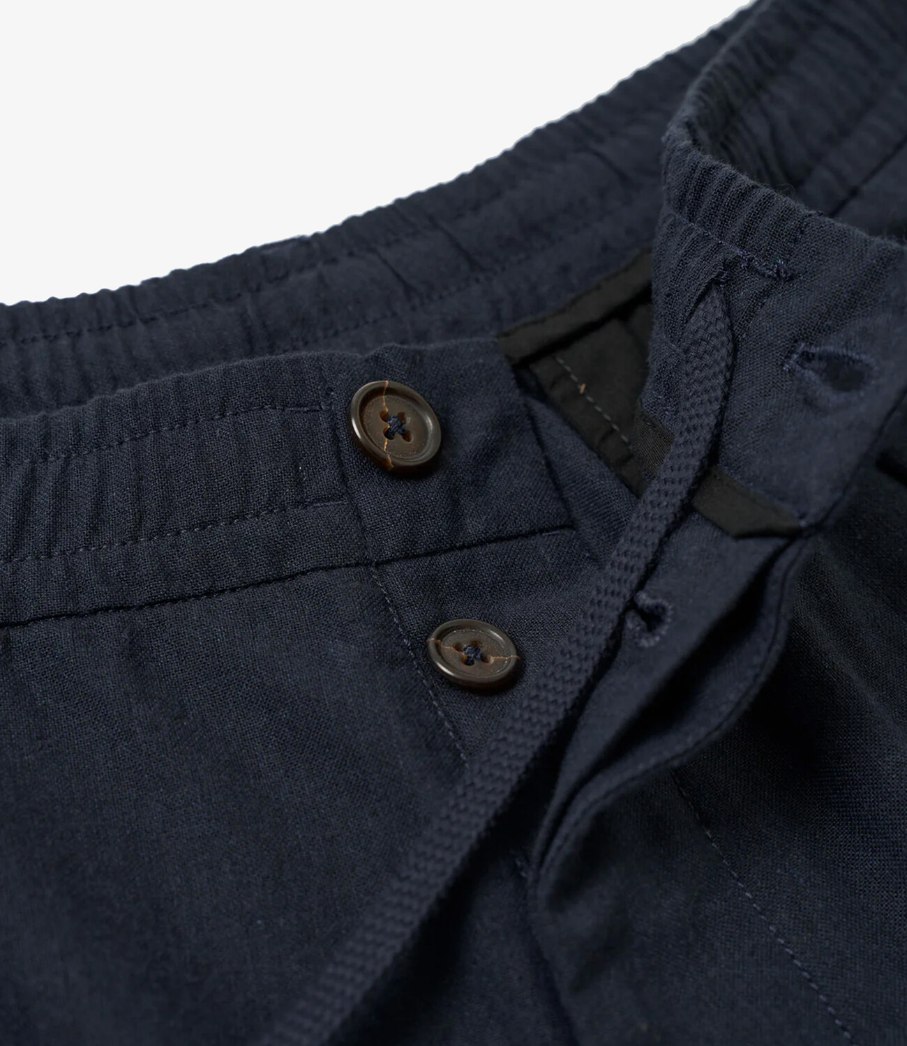 Pleated track pant valencia cotton - Navy