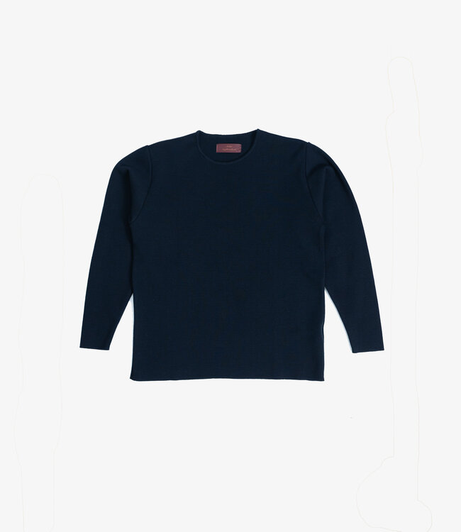 Atelier Neighbourhood Longsleeve 100% merino milano rip - Deep Navy