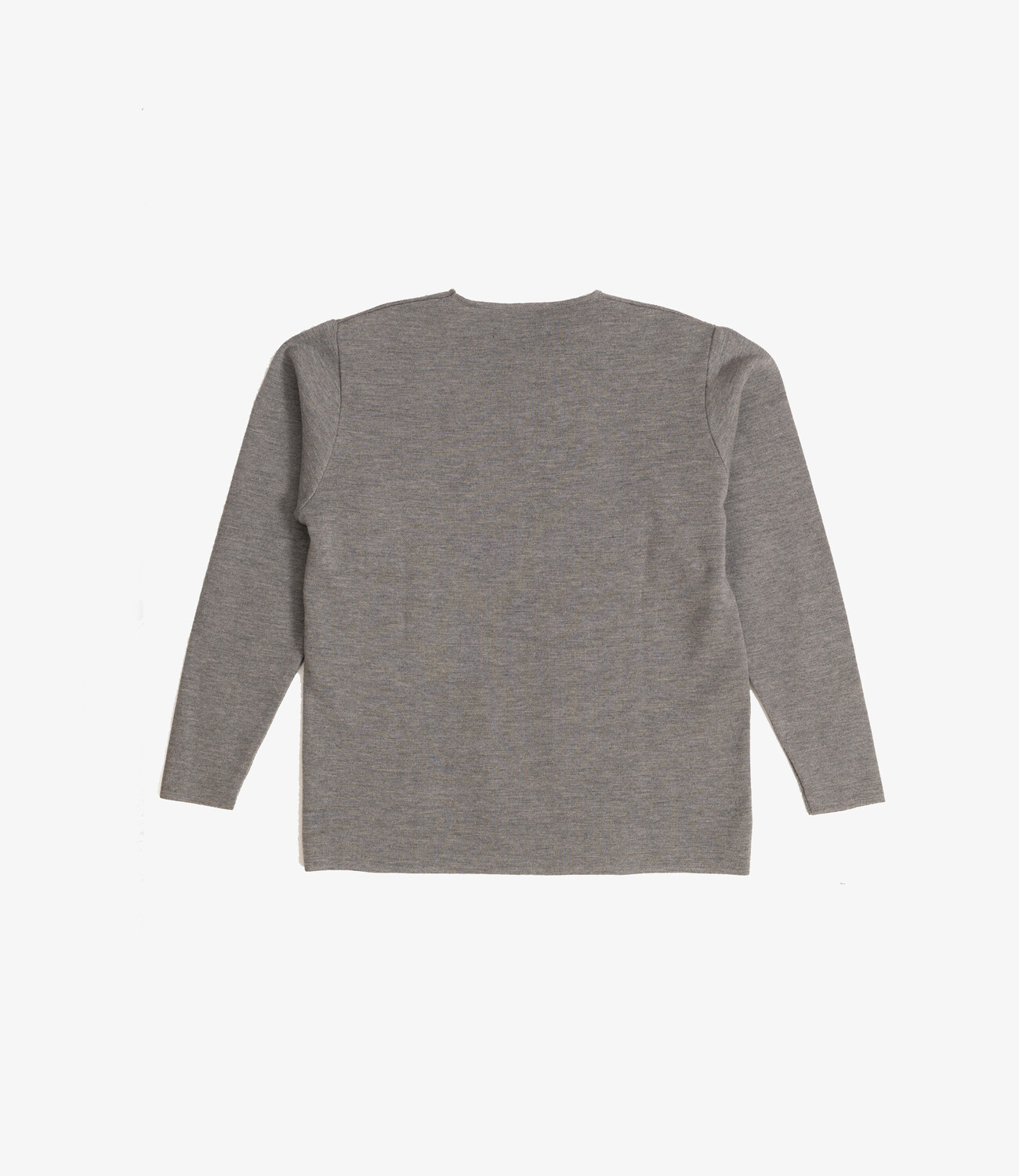 Longsleeve 100% merino milano rip - Grey