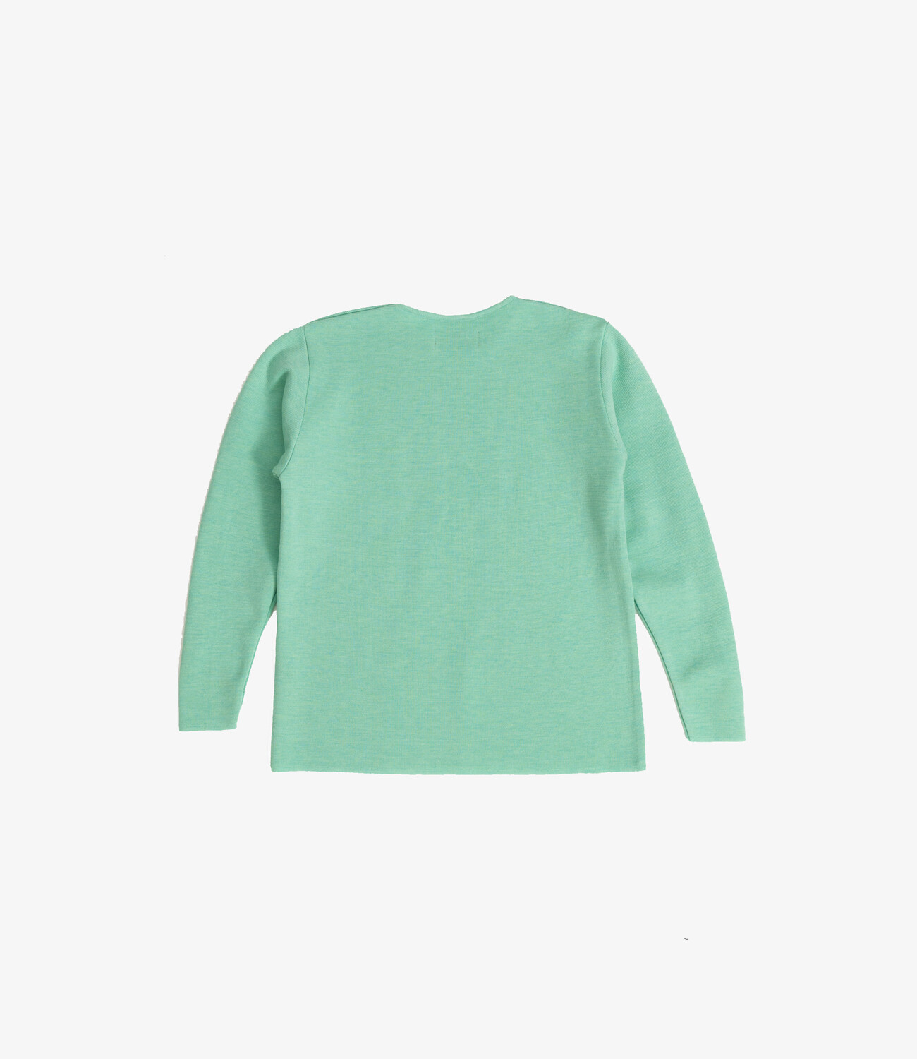 Longsleeve 100% merino milano rip - Pastel green