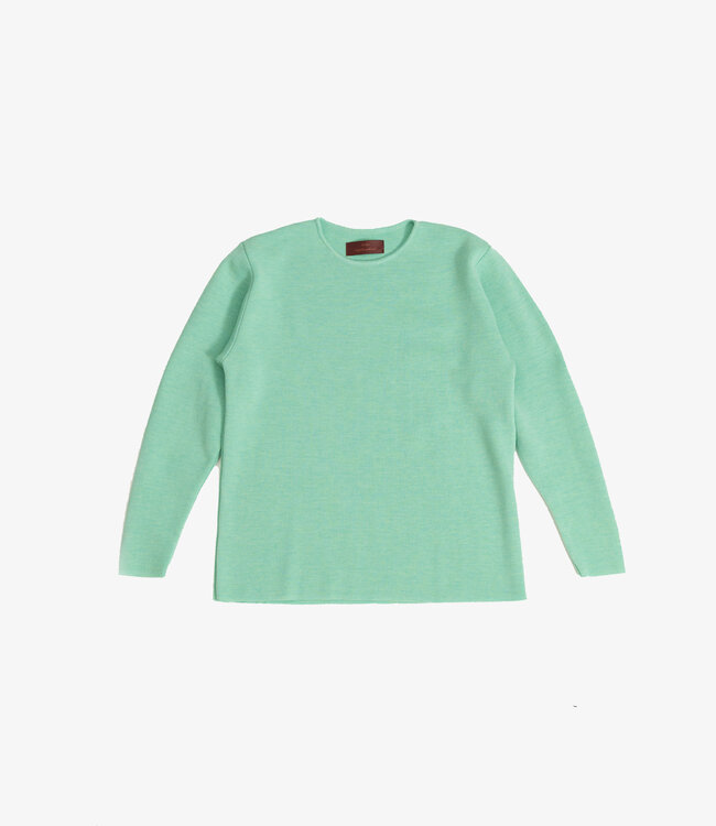 Atelier Neighbourhood Longsleeve 100% merino milano rip - Pastel green