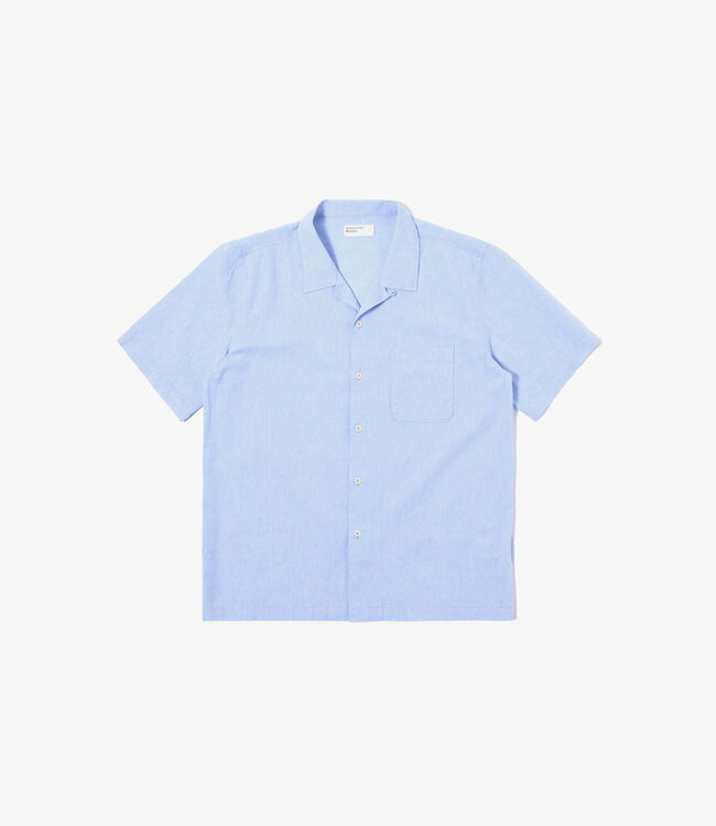 Universal Works Road shirt sido linen - Sky blue