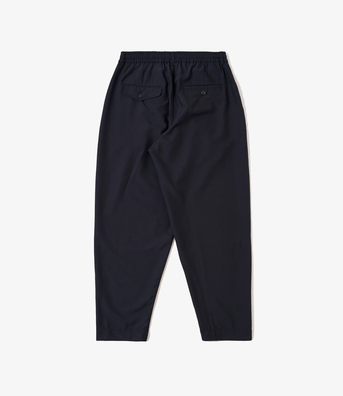 Pleated track pant tropical suiting - Navy