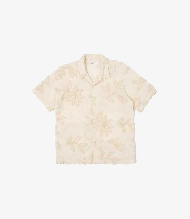 Universal Works Road shirt 3d flower - Ecru