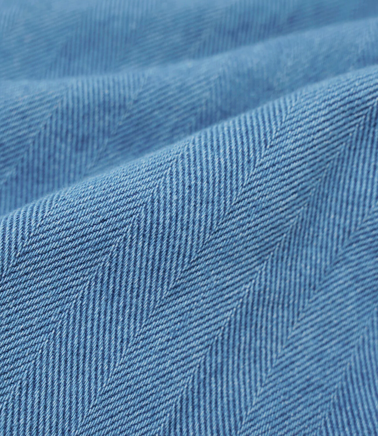 Pleated track short herringbone - Washed indigo