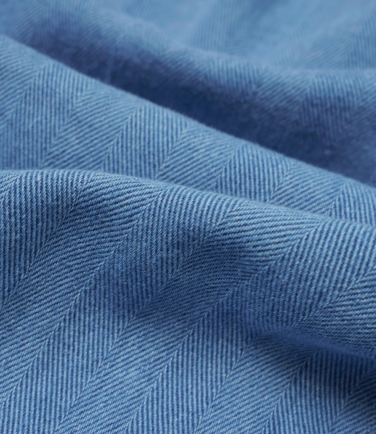 Pleated track pant herringbone - Washed indigo