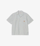 Carhartt WIP Leavel Shirt - Stripe Blue River