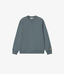 Carhartt WIP Chase Sweat - Cozy blue/Gold
