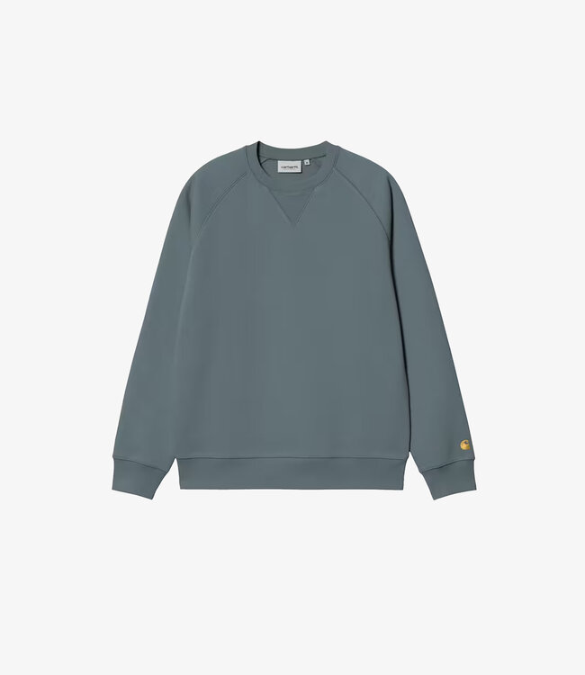 Carhartt WIP Chase Sweat - Cozy blue/Gold