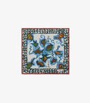 Drake's Fish Print Pocket Square - Ecru