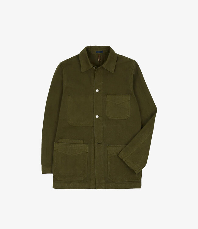 Drake's Duck cotton canvas chore - Olive