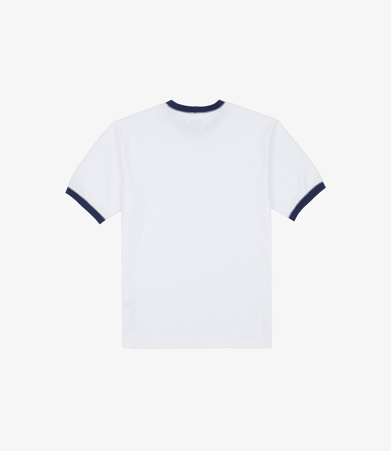 Accent Ringer Tee - White & Navy