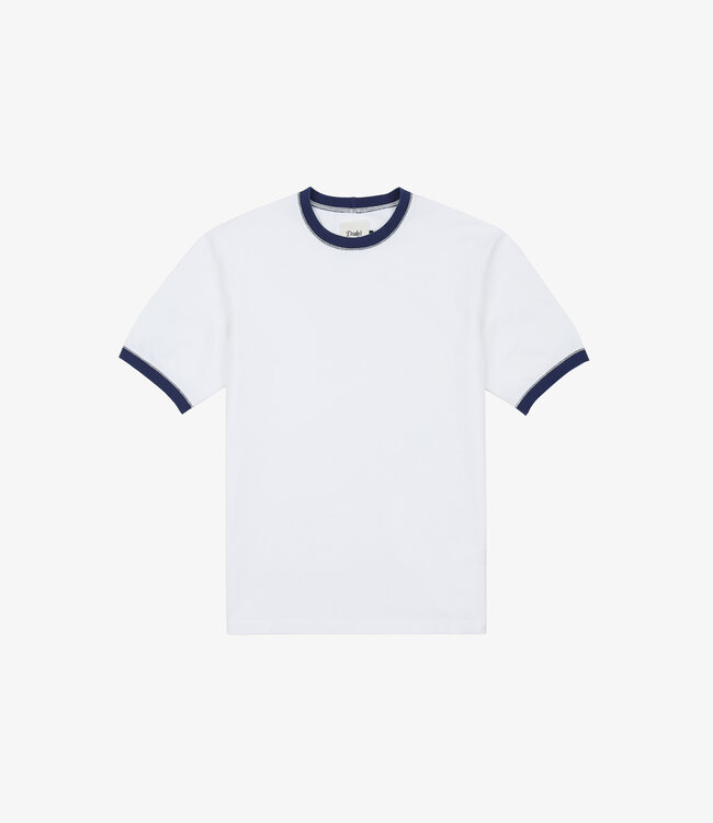 Drake's Accent Ringer Tee - White & Navy
