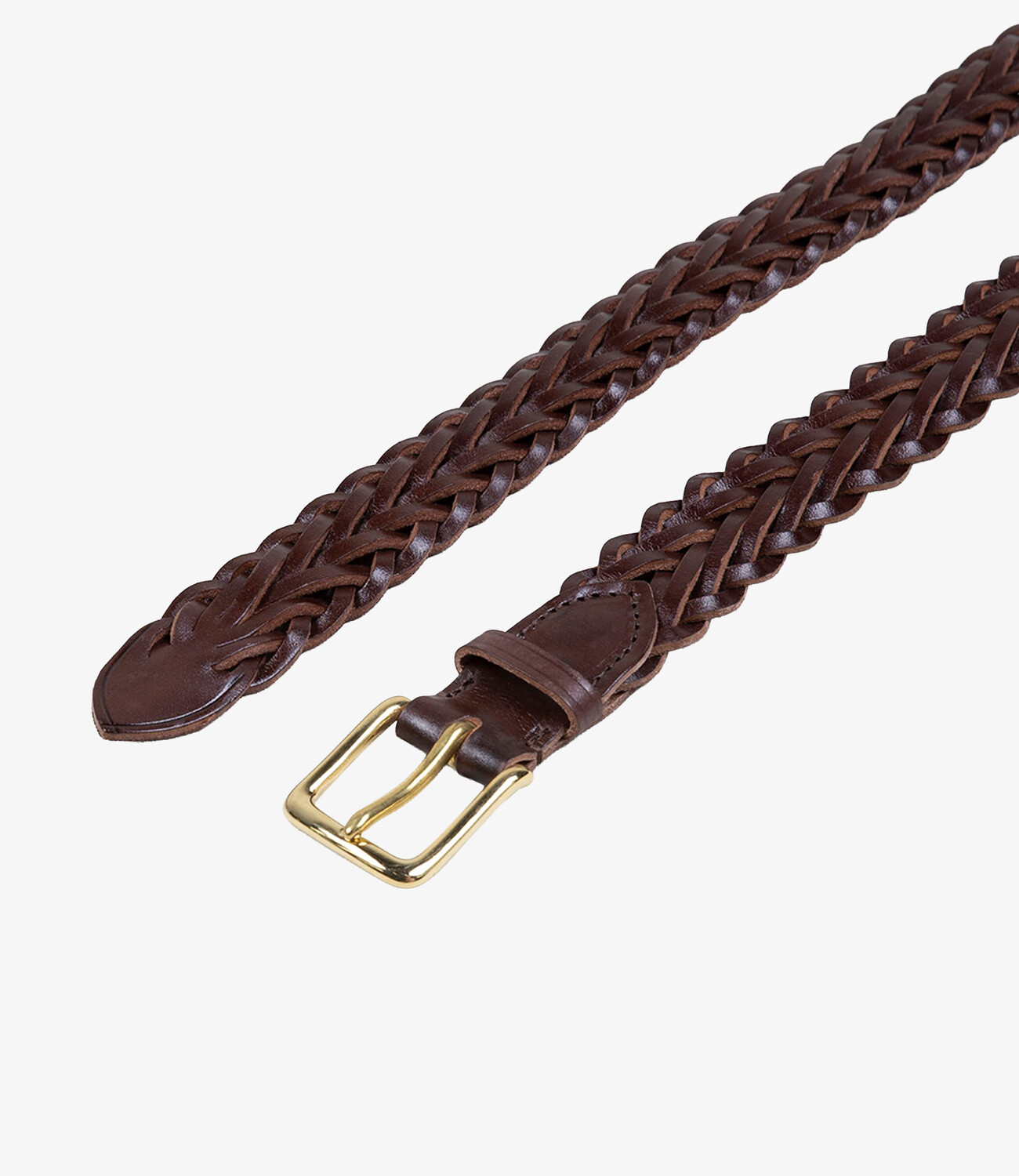 Hand Plaited Belt - Brown
