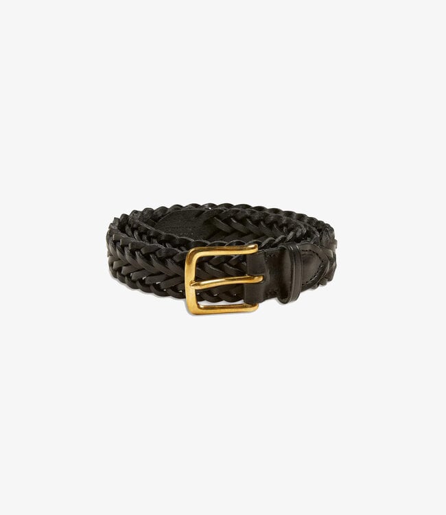 Drake's Hand Plaited Belt - Black