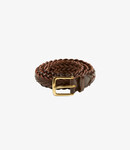 Drake's Hand Plaited Belt - Brown