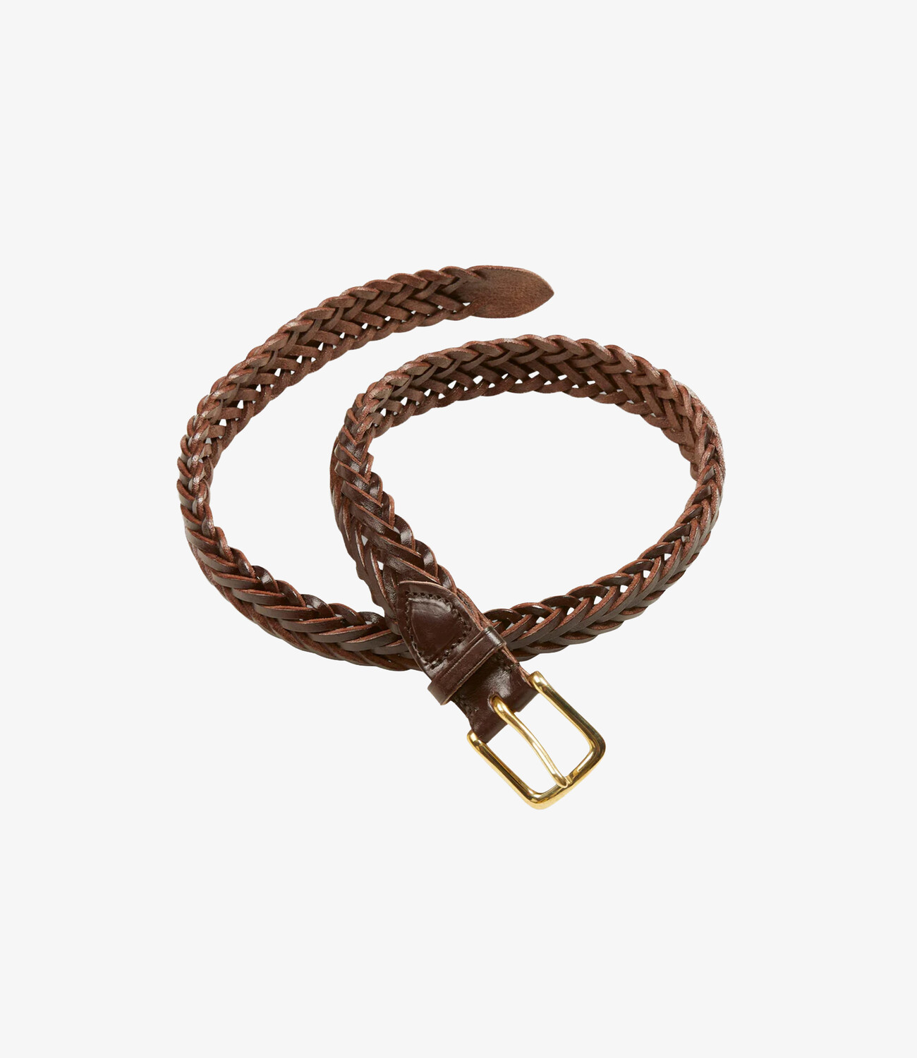 Hand Plaited Belt - Brown
