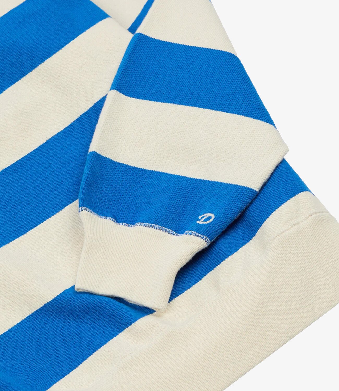 Striped Raglan Sweatshirt - Blue & Ant White