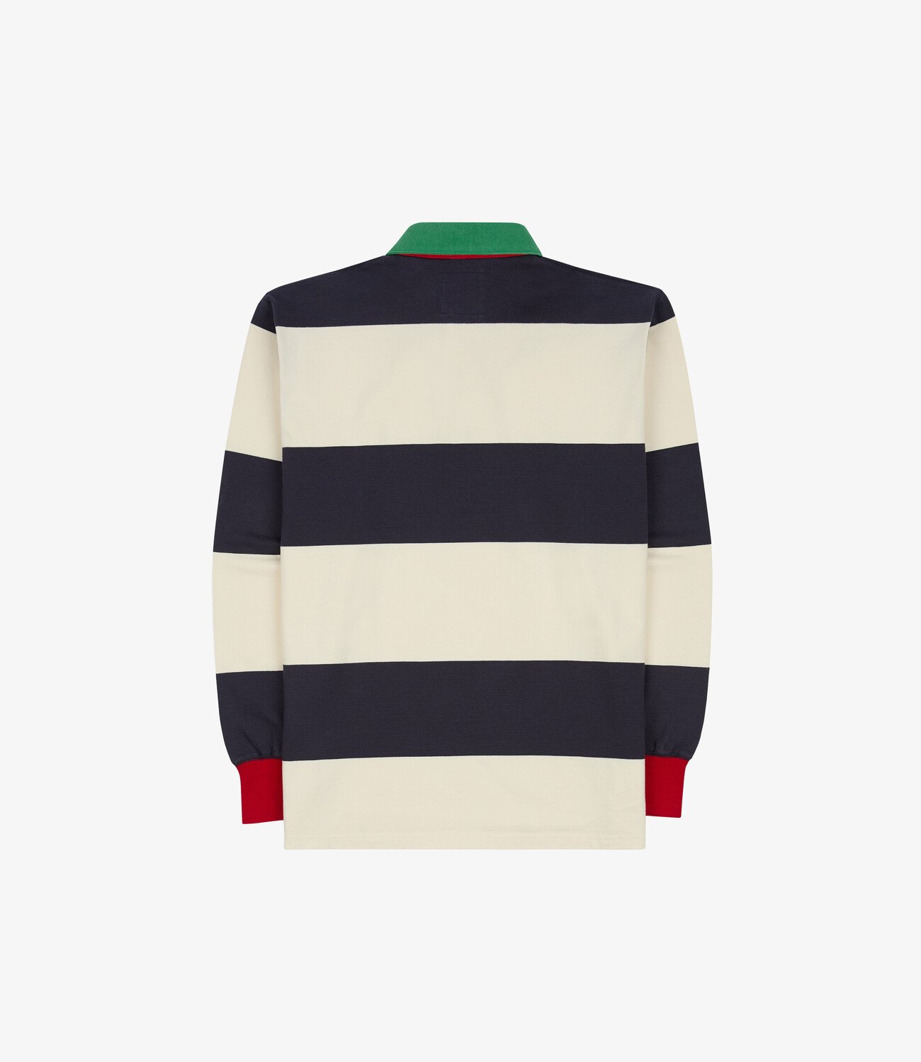 Dual Block Stripe Rugby - White & Navy