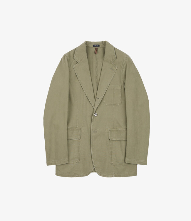 Drake's MKI Herringbone Games Blazer - Olive