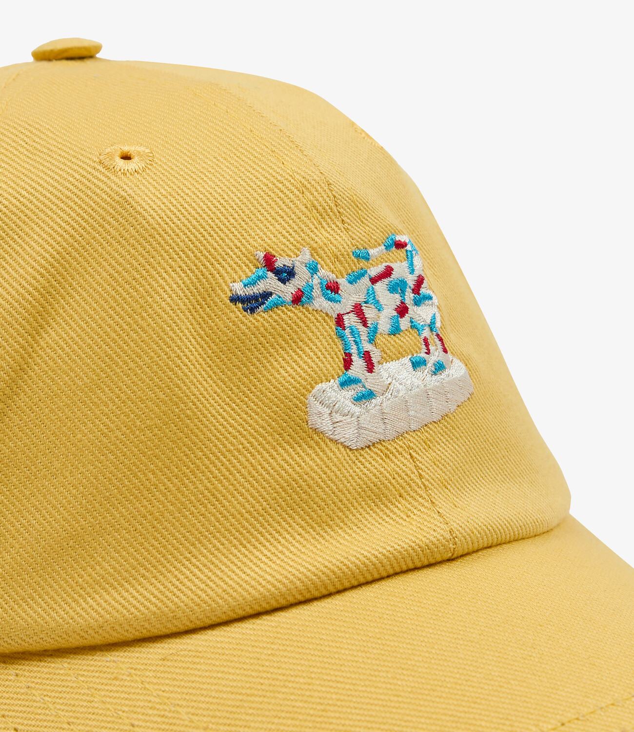 Cow Figurine Twill Baseball Cap - Mustard