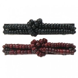 Hairslide Wood Beads Knot - Two colours