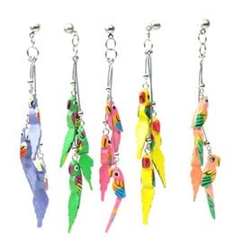 Triple Parrot Earring - Assorted Colours