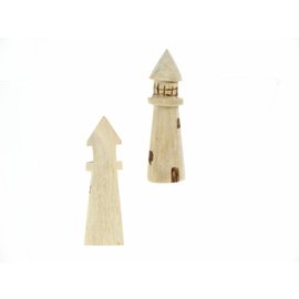 Wooden Lighthouse 8cm.